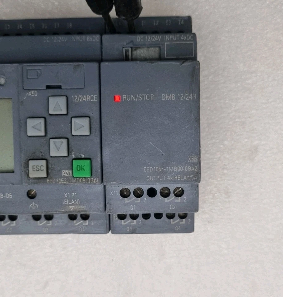 Siemens 6ED1052-1MD08-0BA0 Logo With 6ED1055-1MB00-0BA2 Expansion Module (Used)